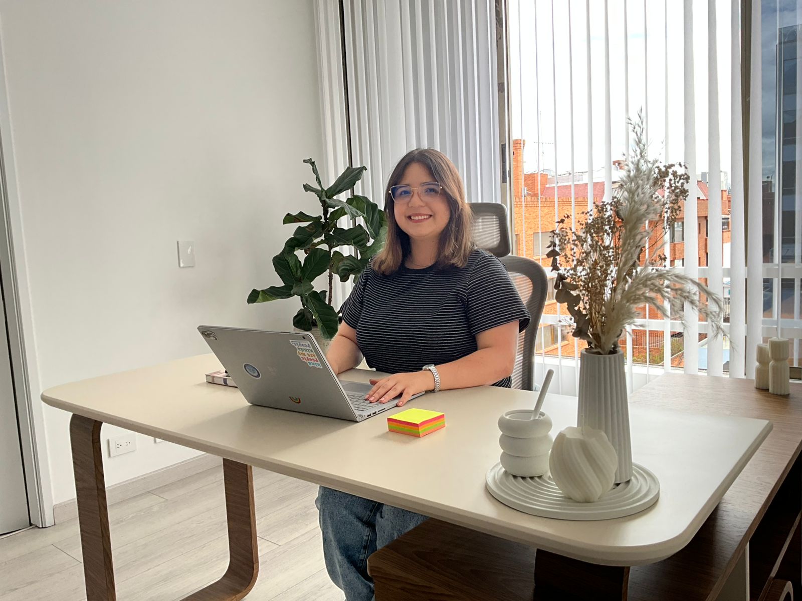 Ambiente cálido del consultorio